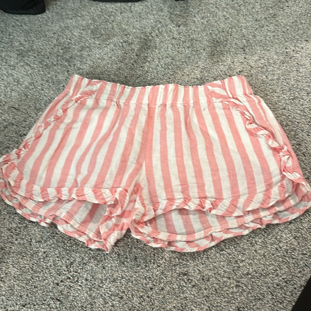 Pink and white shorts